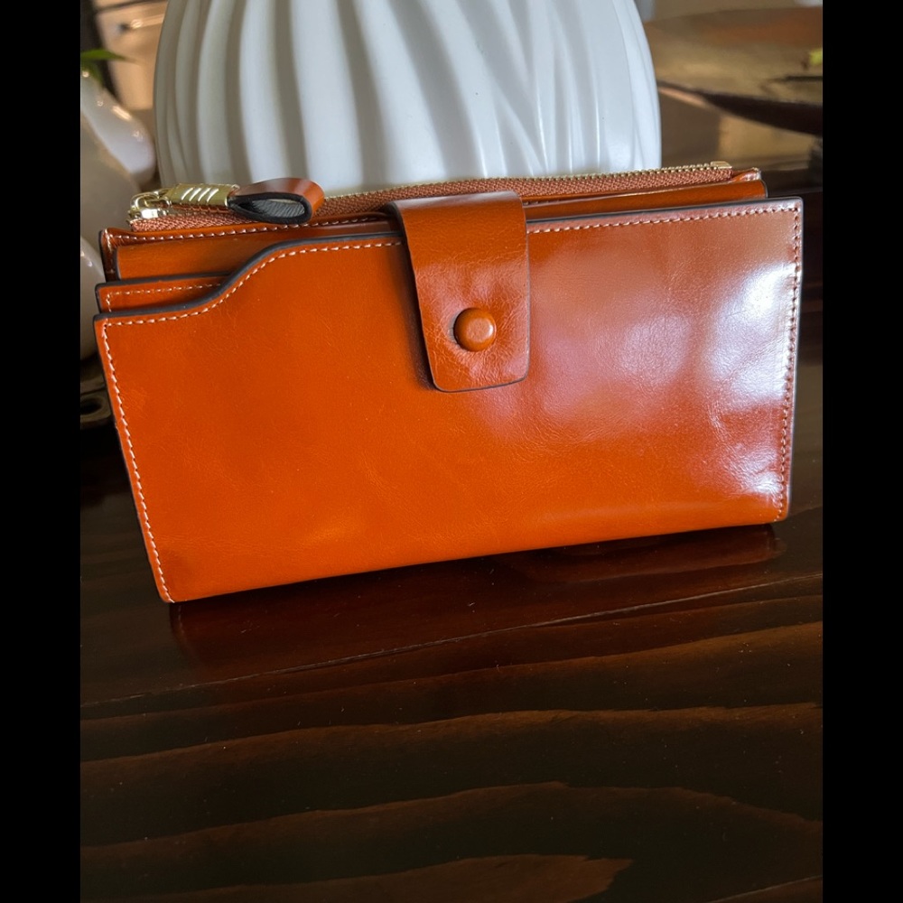 New WOT leather anti theft wallet